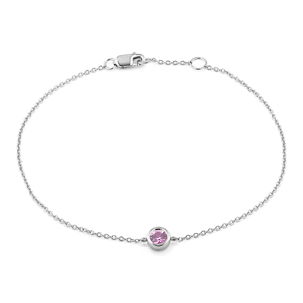 Pink sapphire bracelet sterling outlet silver