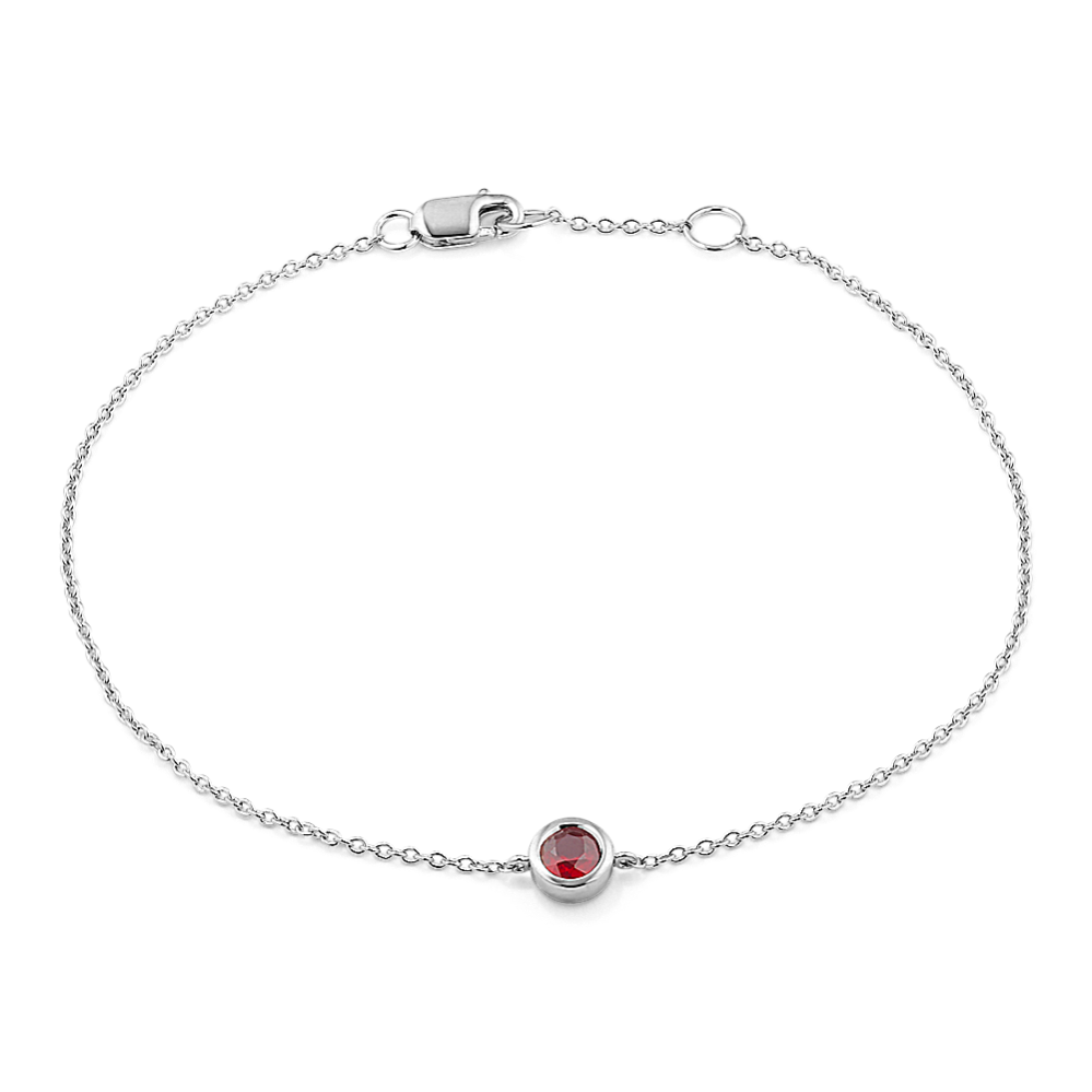 Sterling silver on sale ruby bracelet