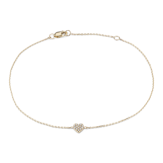 Diamond Pave Heart Bracelet