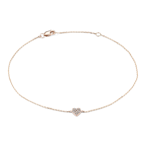 Diamond Pave Heart Bracelet
