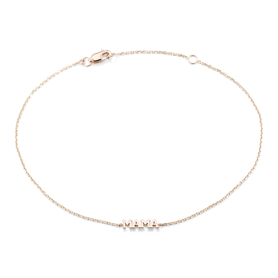 14K Rose Gold Mama Bracelet