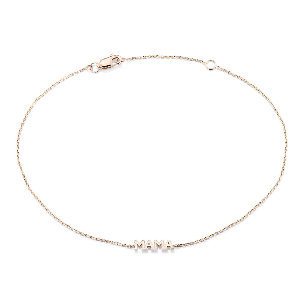 14K Rose Gold Mama Bracelet