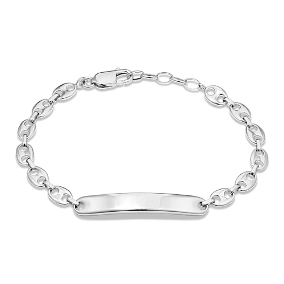 Sterling Silver Mariner Chain Bar Bracelet