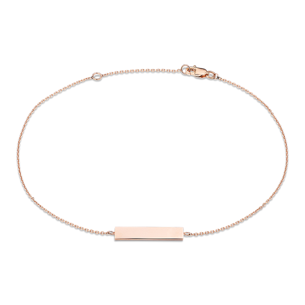 14K Rose Gold Petite Bar Bracelet