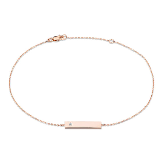 Diamond Accent Petite Bar Bracelet