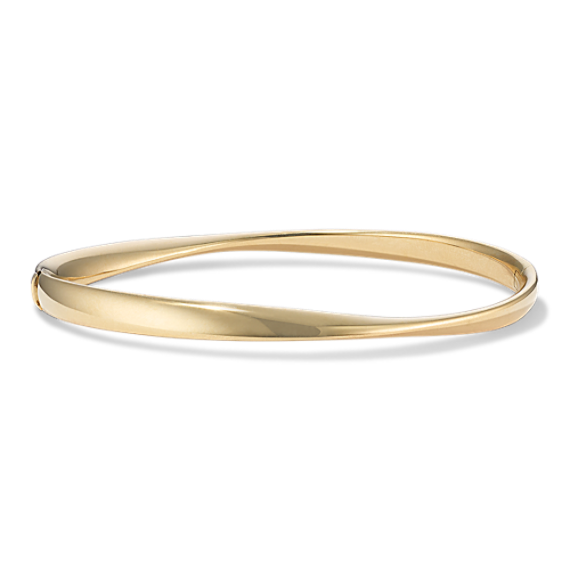14K Yellow Gold Twist Bangle Bracelet