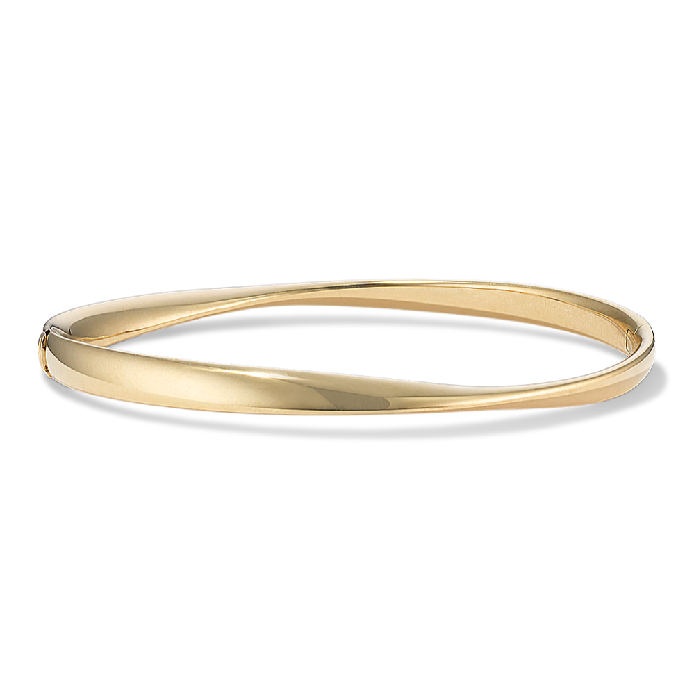 14k gold twisted bangle bracelet discount