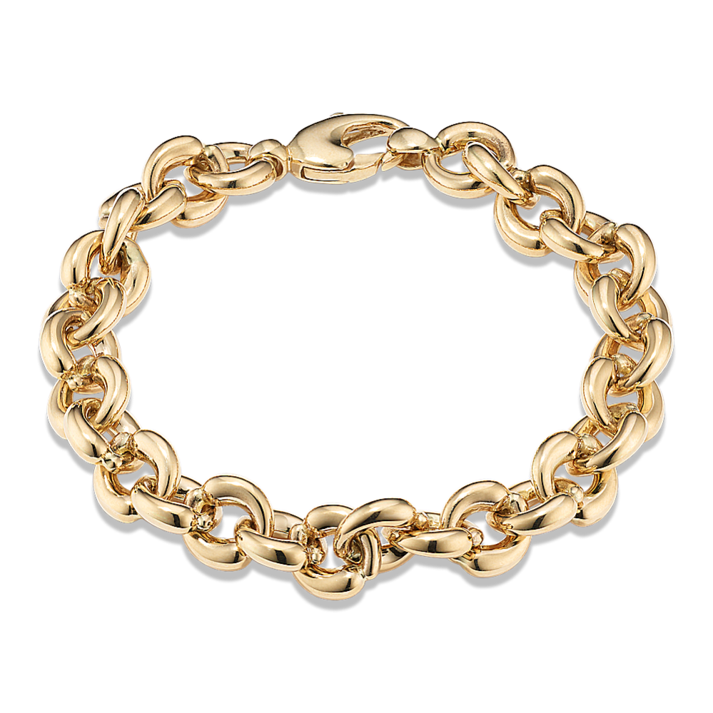 Bold 14K Yellow Gold Cable Chain Bracelet