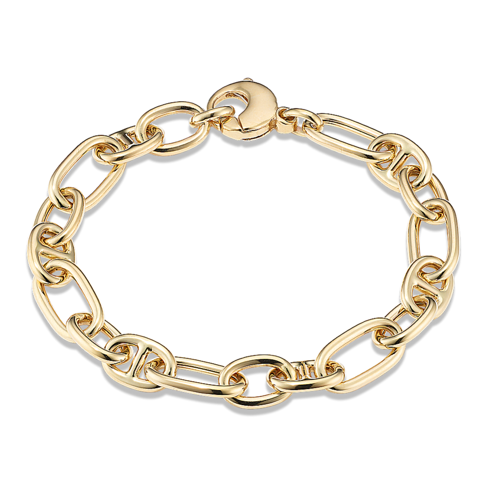 14K Yellow Gold Mariner Link Bracelet