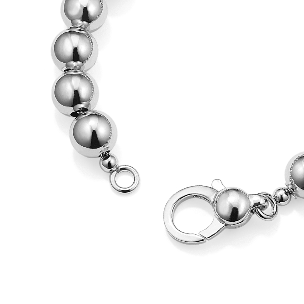 Beaded Sterling Silver Bracelet | Shane Co. Beaded Sterling Silver Bracelet | Shane Co.