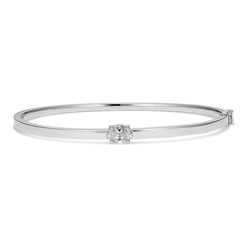 Solitaire Lab-Grown Diamond Bangle Bracelet