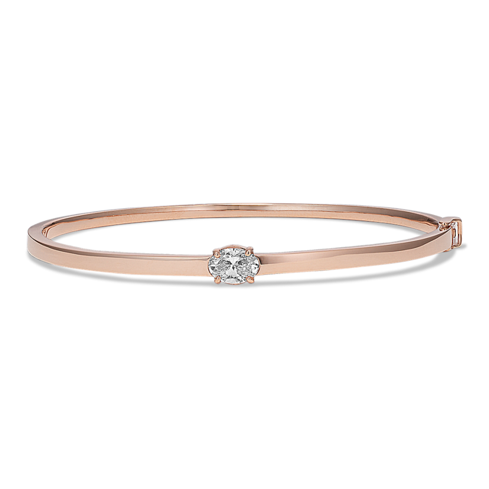 Solitaire Lab-Grown Diamond Bangle Bracelet