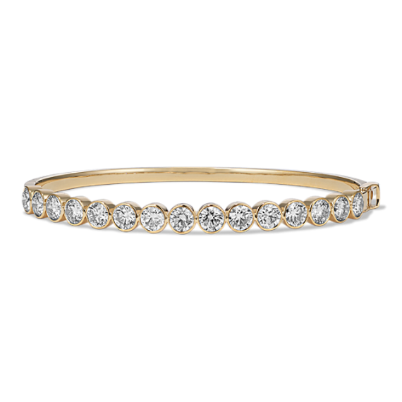 5 tcw Bezel-Set Lab-Grown Diamond Bangle Bracelet