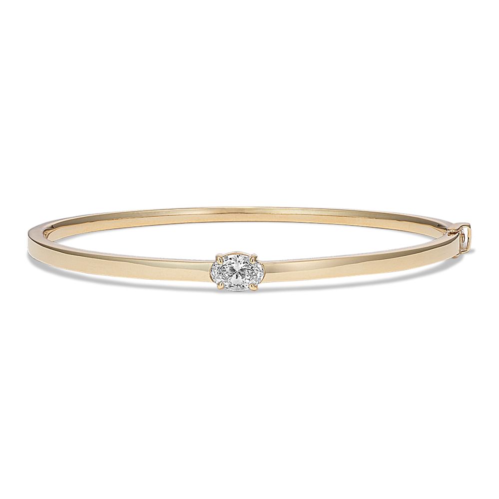 Solitaire Lab-Grown Diamond Bangle Bracelet