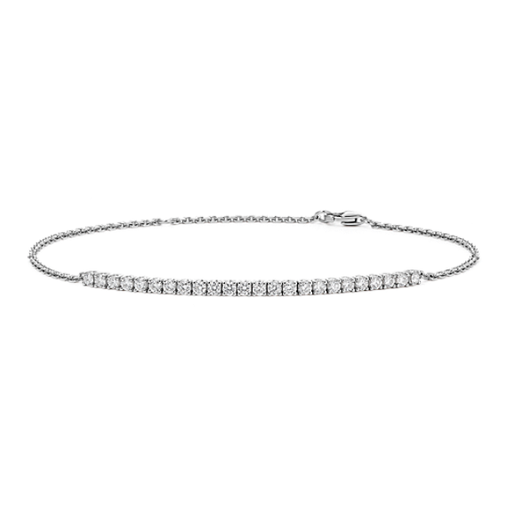 3/4 tcw Lab-Grown Diamond Half Tennis Bracelet