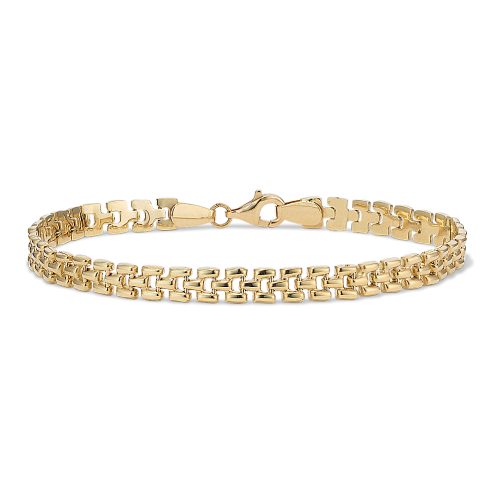 14K Yellow Gold Panther Chain Bracelet