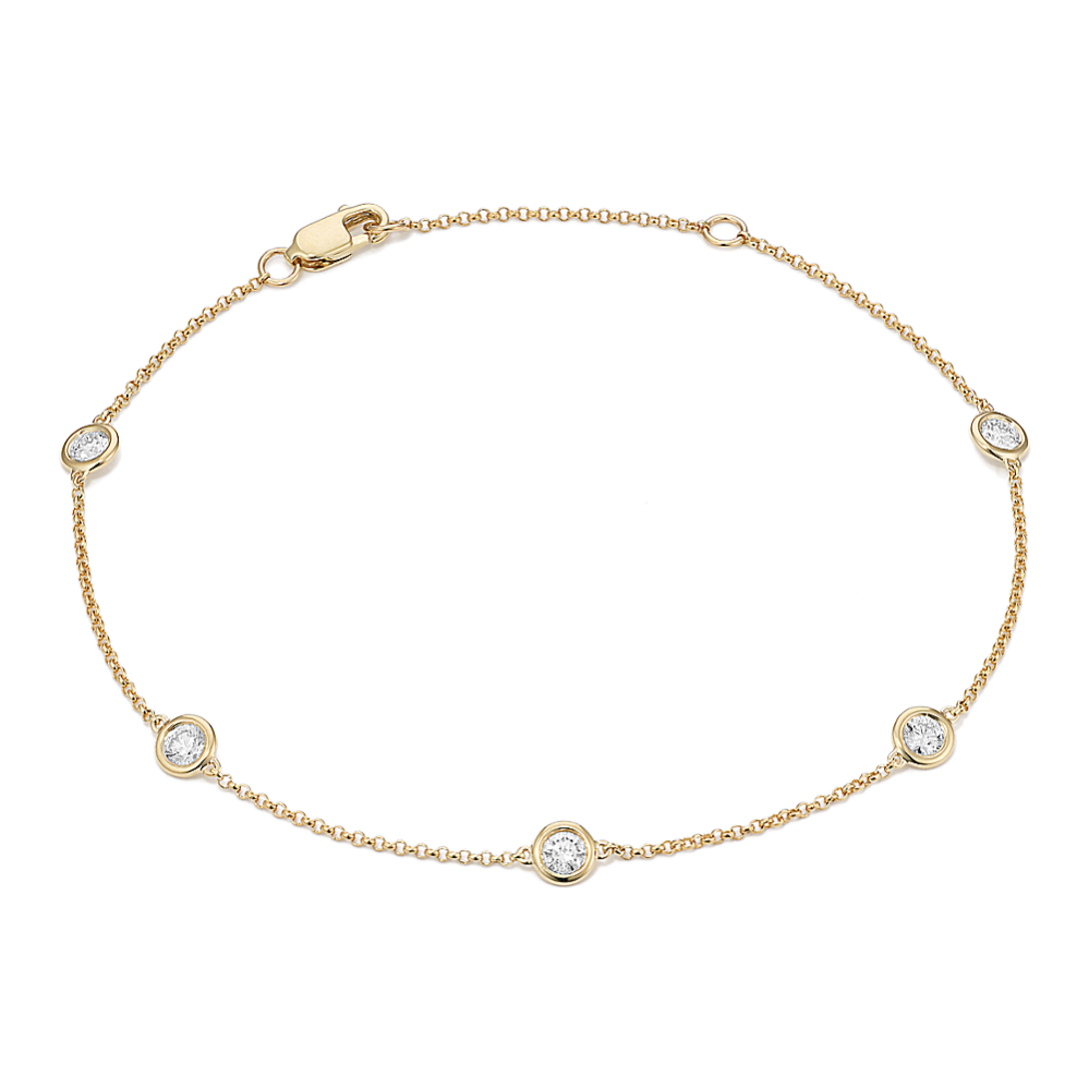 1/2 tcw Lab-Grown Diamond Station Bracelet