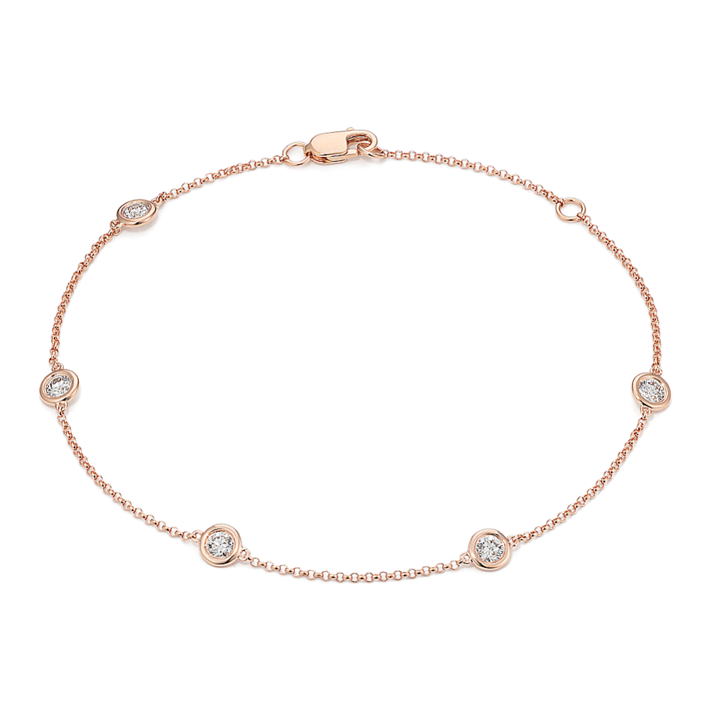 1/2 tcw Lab-Grown Diamond Station Bracelet