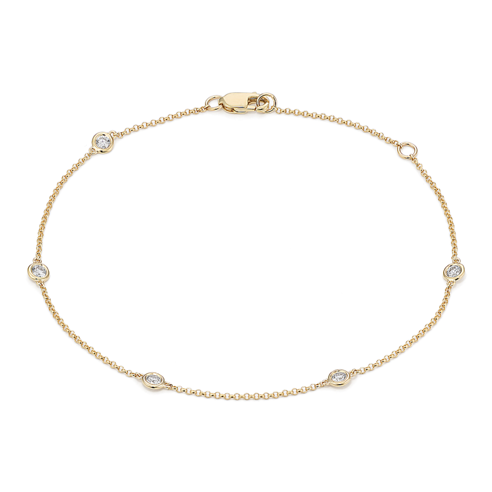 1/4 tcw Lab-Grown Diamond Station Bracelet 