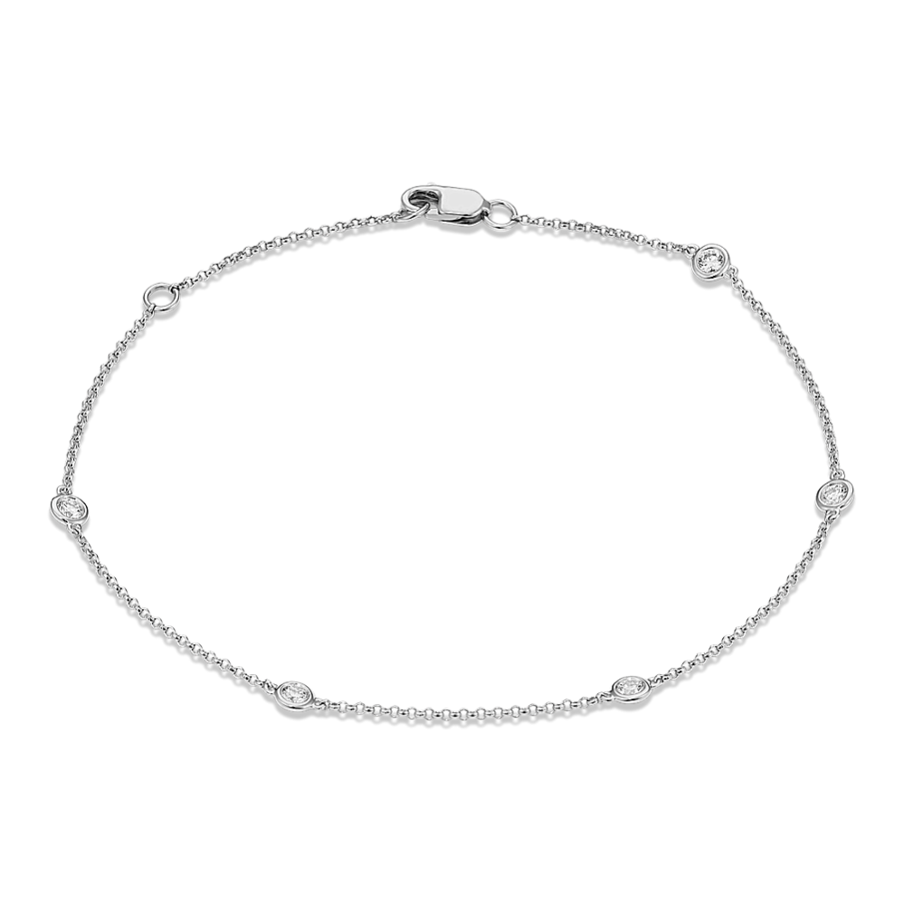 1/4 tcw Lab-Grown Diamond Station Bracelet