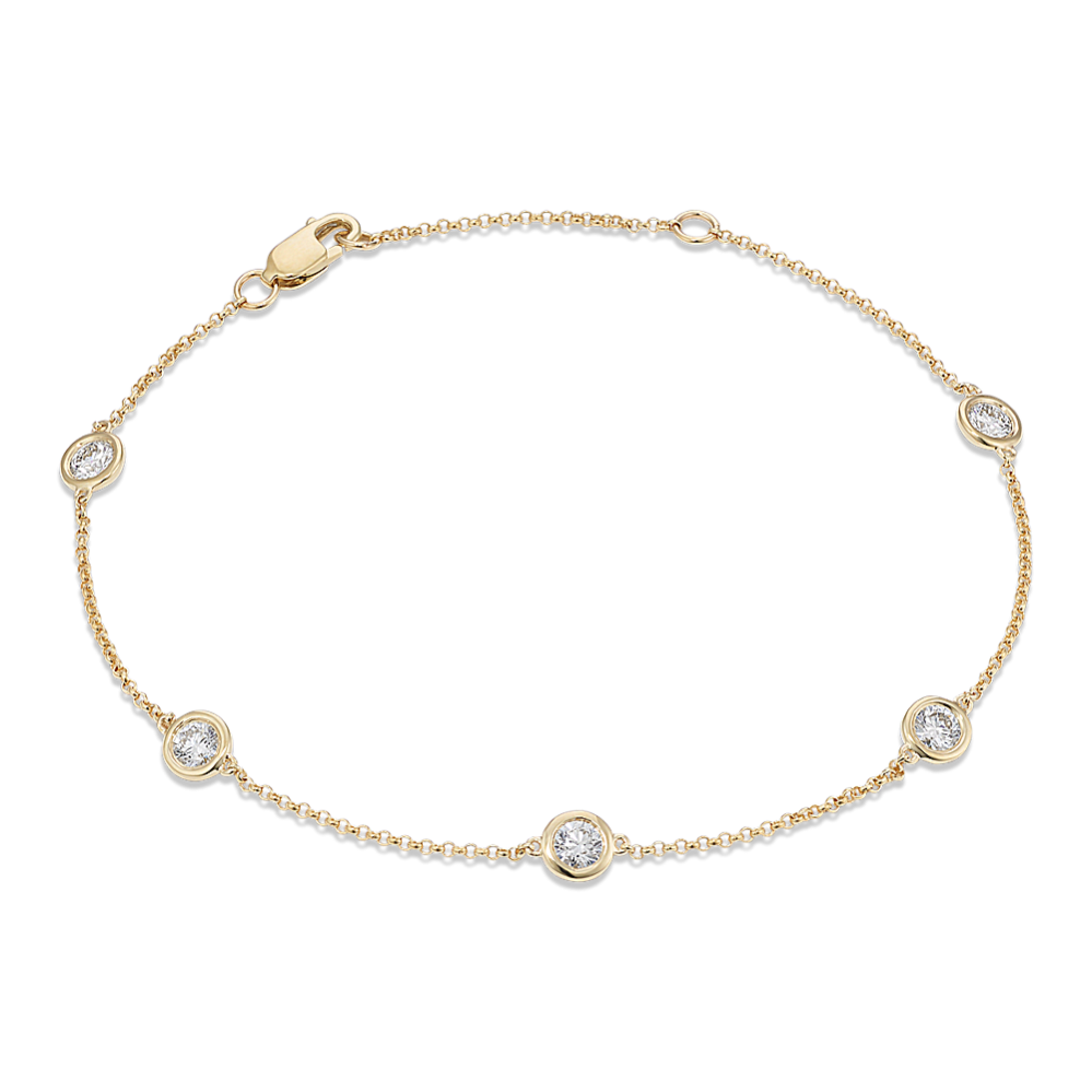 3/4 tcw Lab-Grown Diamond Station Bracelet