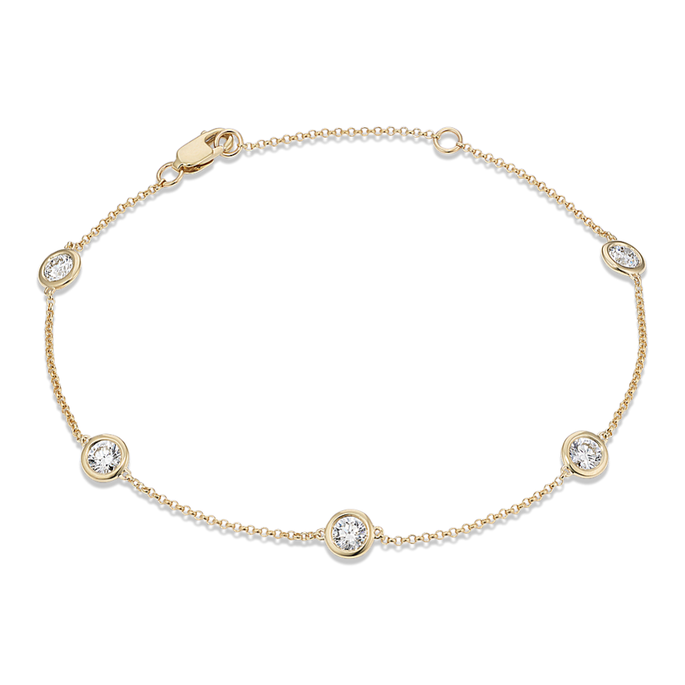 1 tcw Lab-Grown Diamond Station Bracelet
