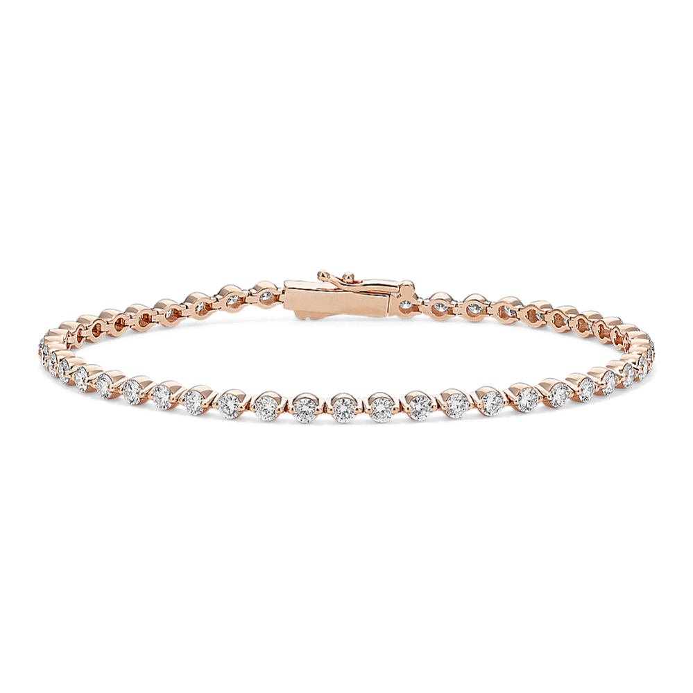Single Prong 3ct Lab-Grown Diamond Tennis Bracelet