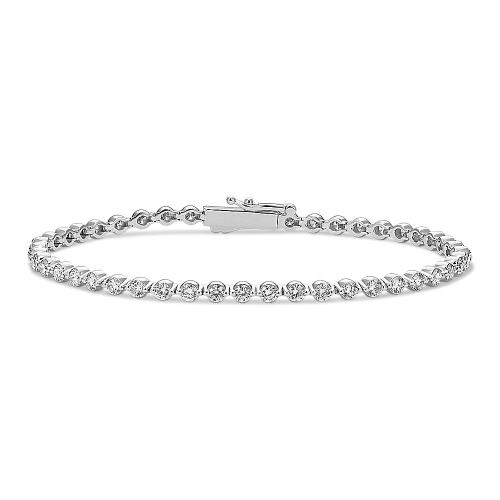 Single Prong 3ct Lab-Grown Diamond Tennis Bracelet