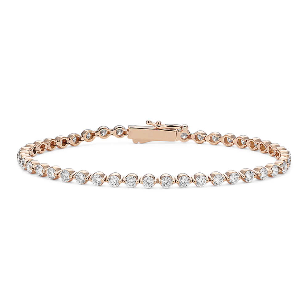 Single Prong 4ct Lab-Grown Diamond Tennis Bracelet