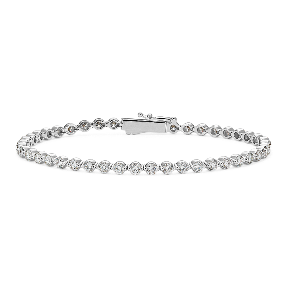 Single Prong 4ct Lab-Grown Diamond Tennis Bracelet