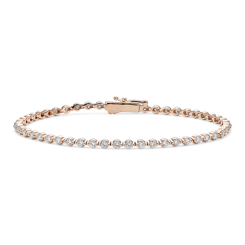 Single Prong 2ct Lab-Grown Diamond Tennis Bracelet 