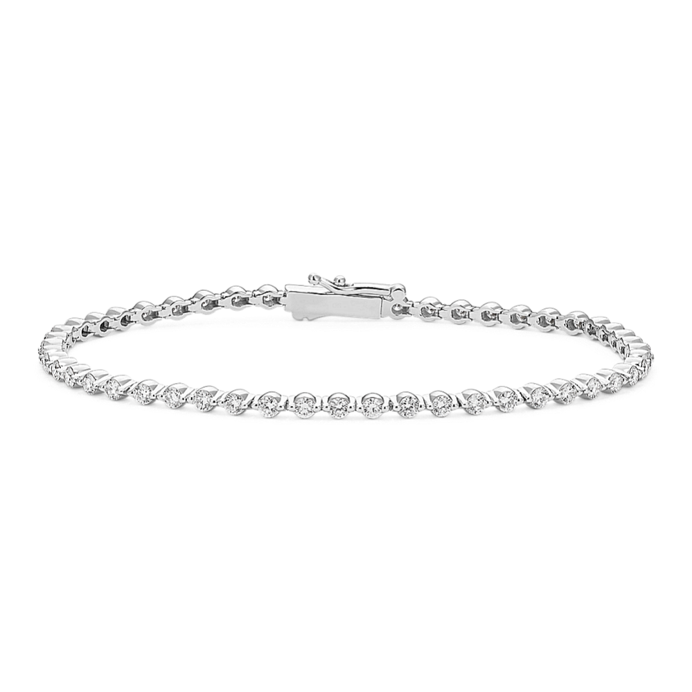 Single Prong 2ct Lab-Grown Diamond Tennis Bracelet
