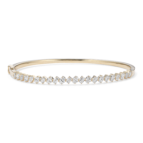Diagonal 2 tcw Lab-Grown Diamond Bangle Bracelet