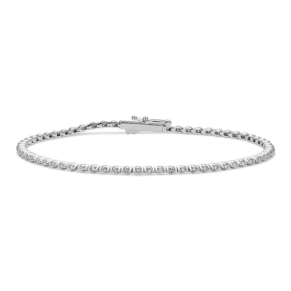 Single Prong 1ct Lab-Grown Diamond Tennis Bracelet