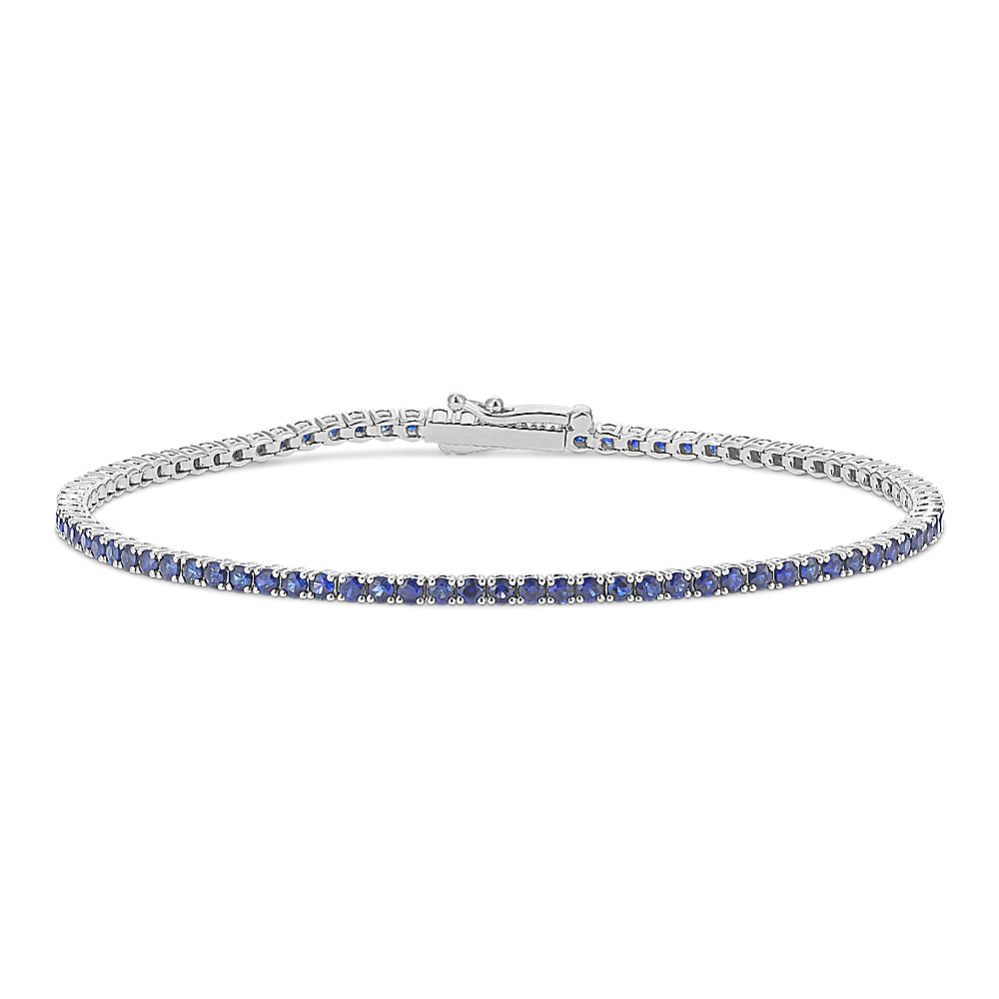 1.8mm Traditional Blue Sapphire Tennis Bracelet