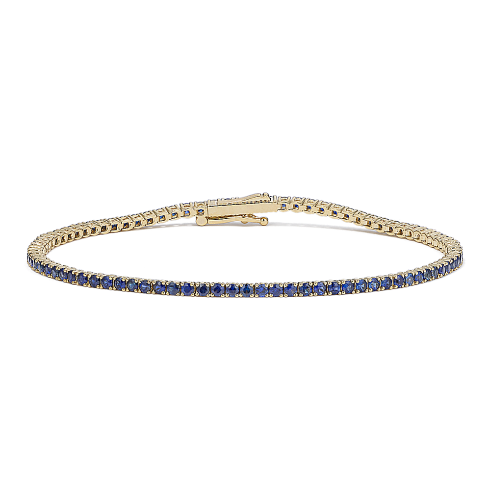 1.8mm Traditional Blue Sapphire Tennis Bracelet