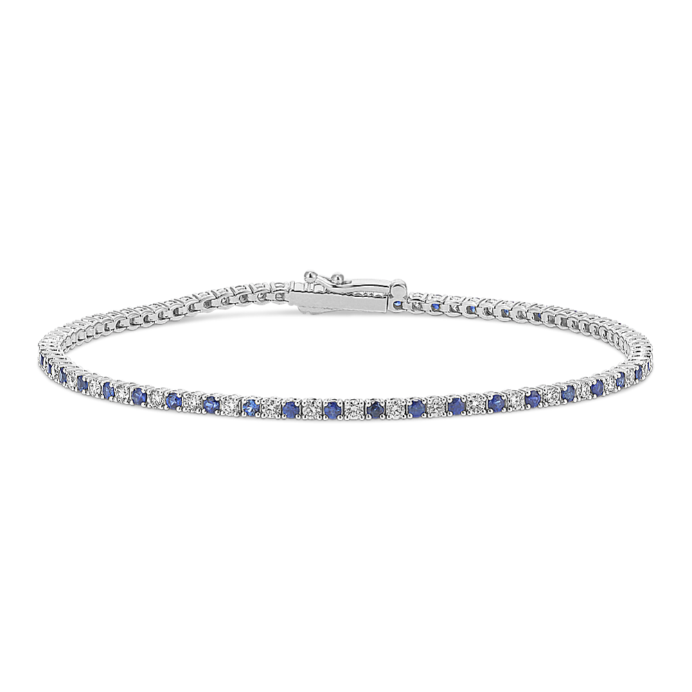 2 tcw Sapphire & Diamond Tennis Bracelet