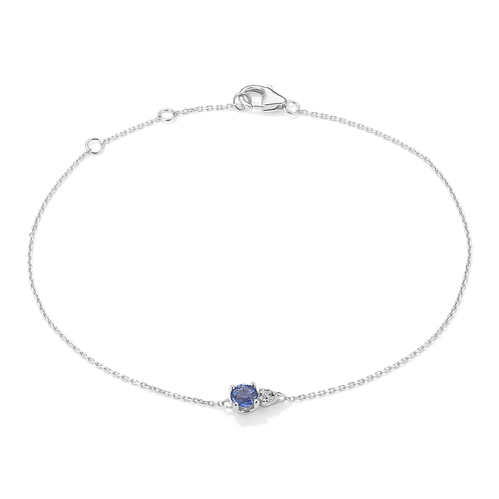 Toi et Moi Kentucky Blue & White Sapphire Bracelet