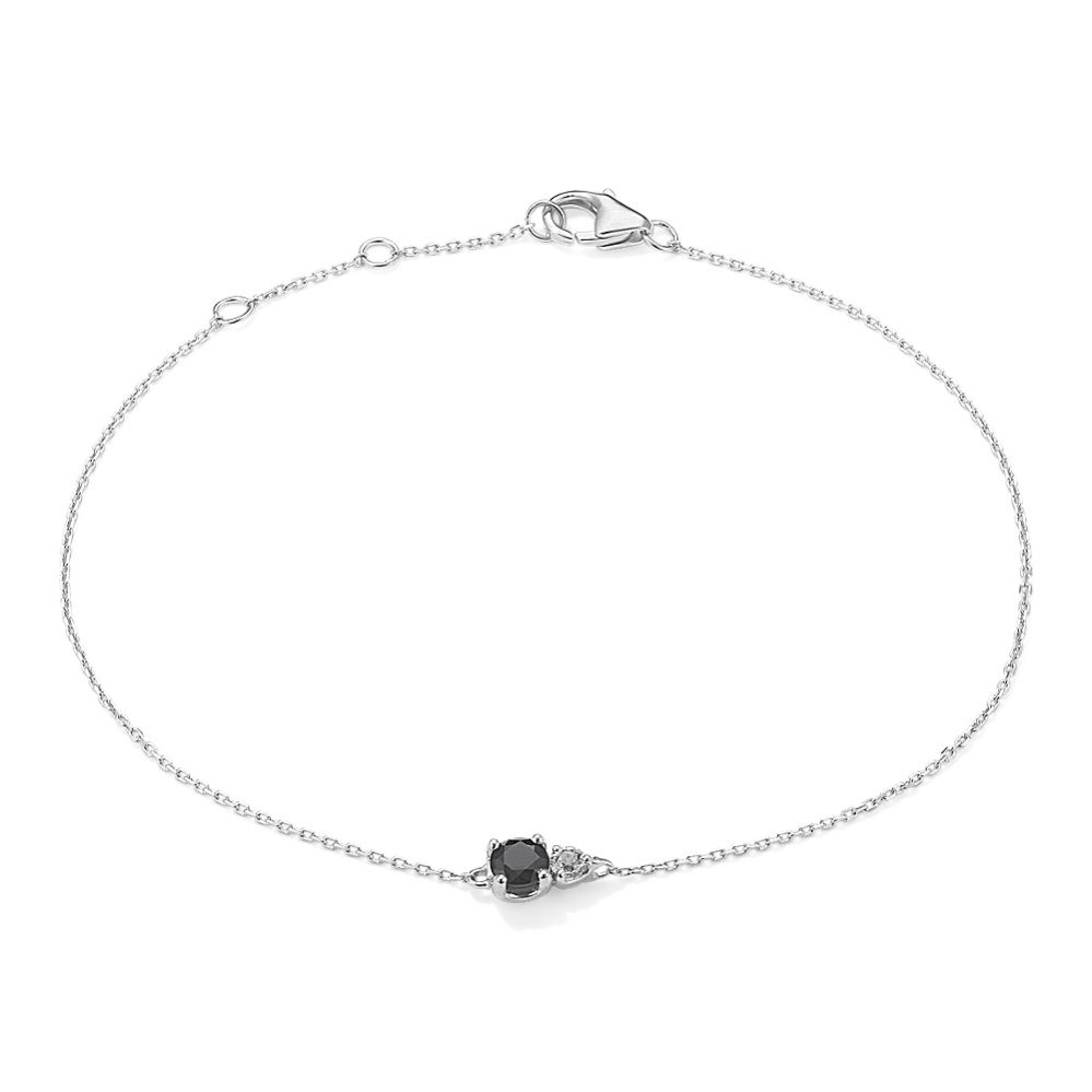 Toi et Moi Black & White Sapphire Bracelet