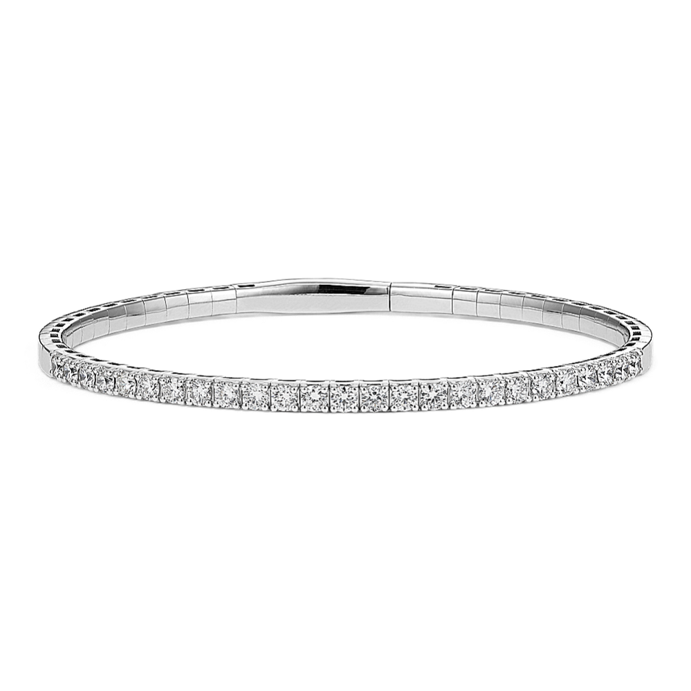 Flexible 2 tcw Lab-Grown Diamond Bangle Bracelet