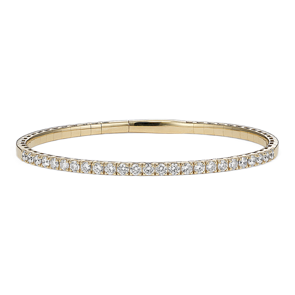 Flexible 2 tcw Lab-Grown Diamond Bangle Bracelet