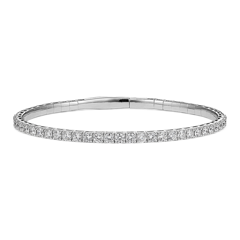 Flexible 3 tcw Lab-Grown Diamond Bangle Bracelet