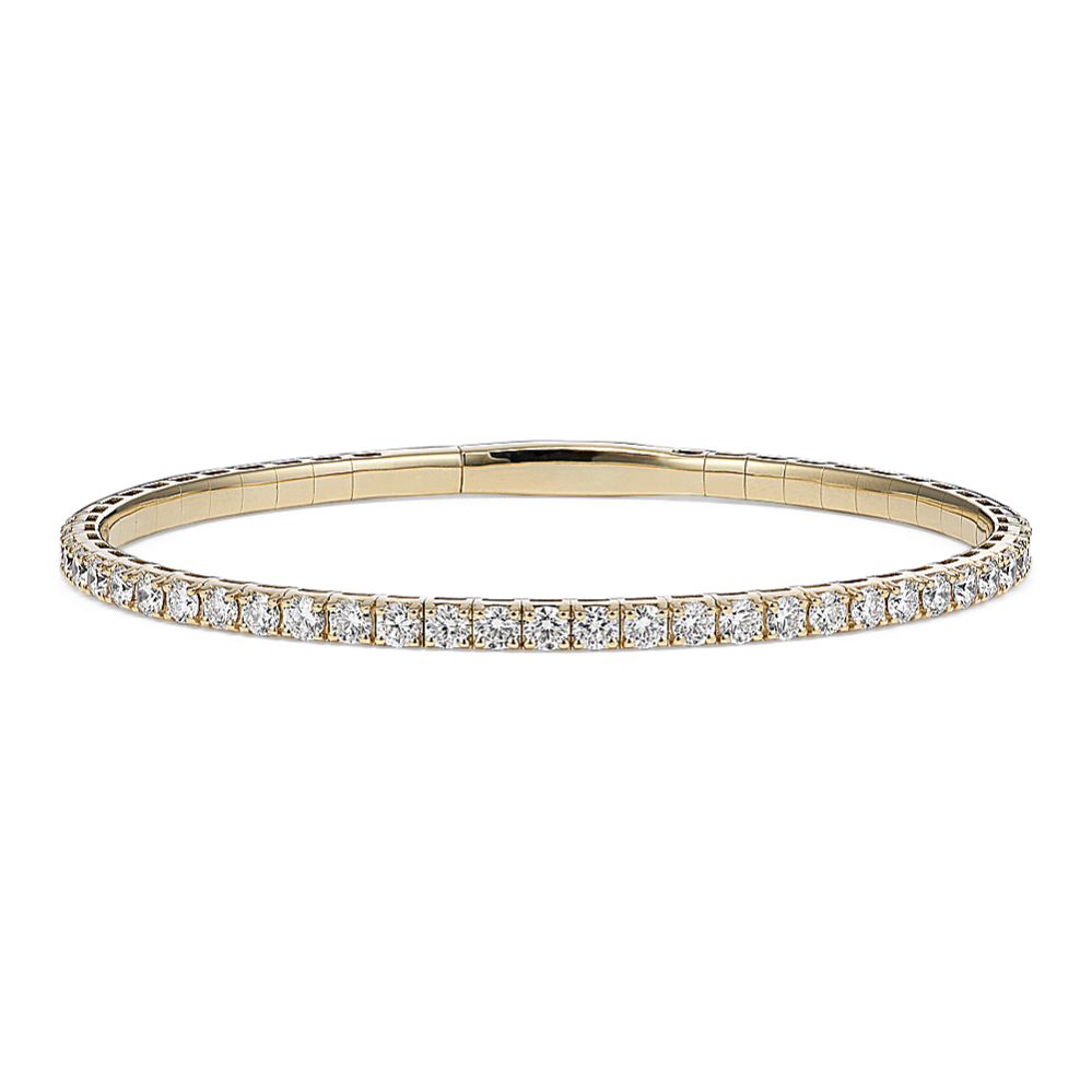 Flexible 3 tcw Lab-Grown Diamond Bangle Bracelet