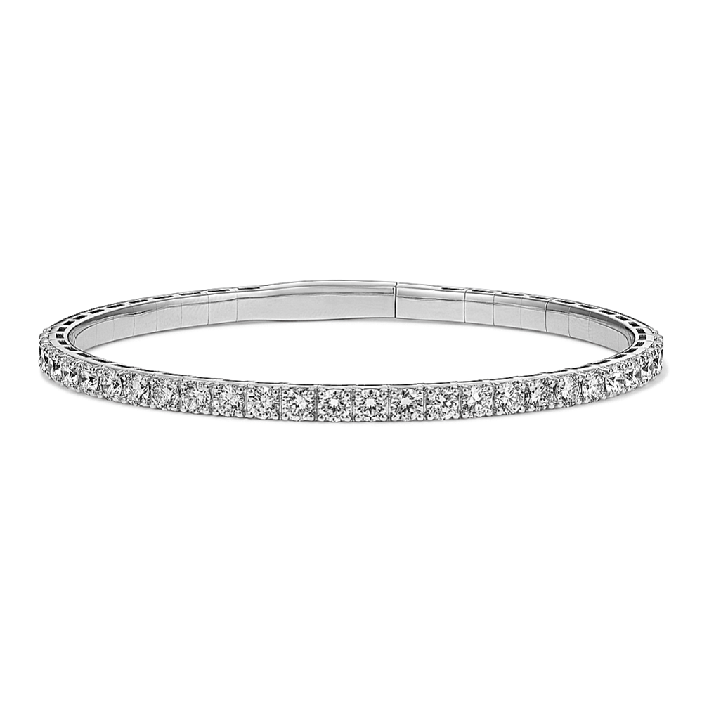 Flexible 4 tcw Lab-Grown Diamond Bangle Bracelet