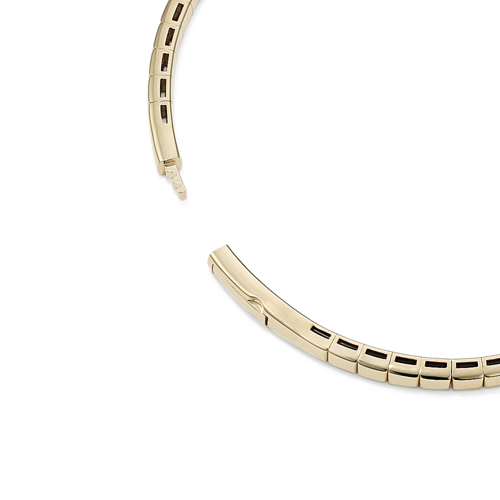 Flexible 4 tcw Lab-Grown Diamond Bangle Bracelet in Yellow Gold