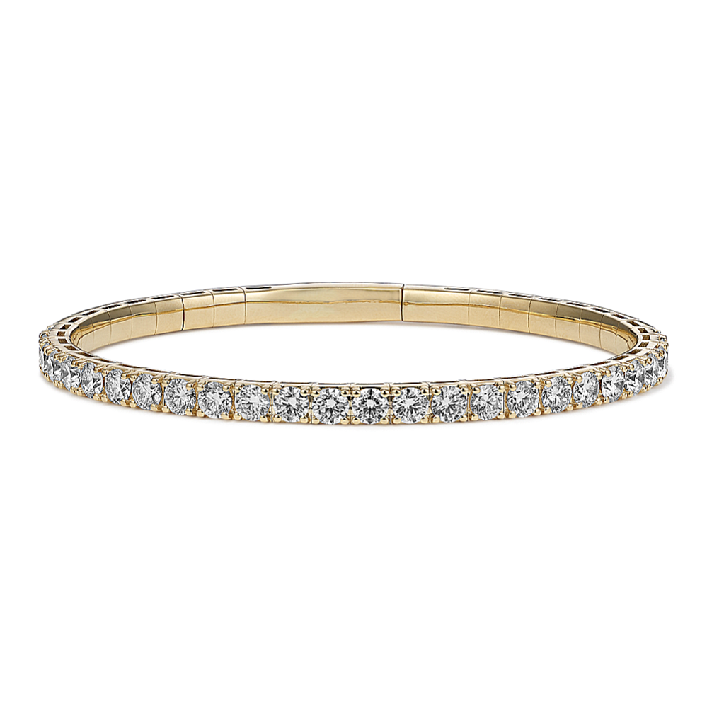 Flexible 5 tcw Lab-Grown Diamond Bangle Bracelet