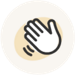 An illustration of a hand waving