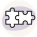 An illustration of two puzzle pieces connected