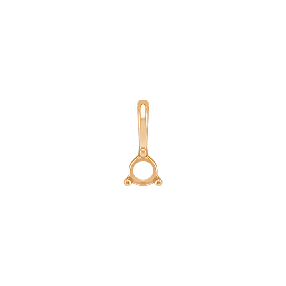 14k Yellow Gold Solitaire Charm