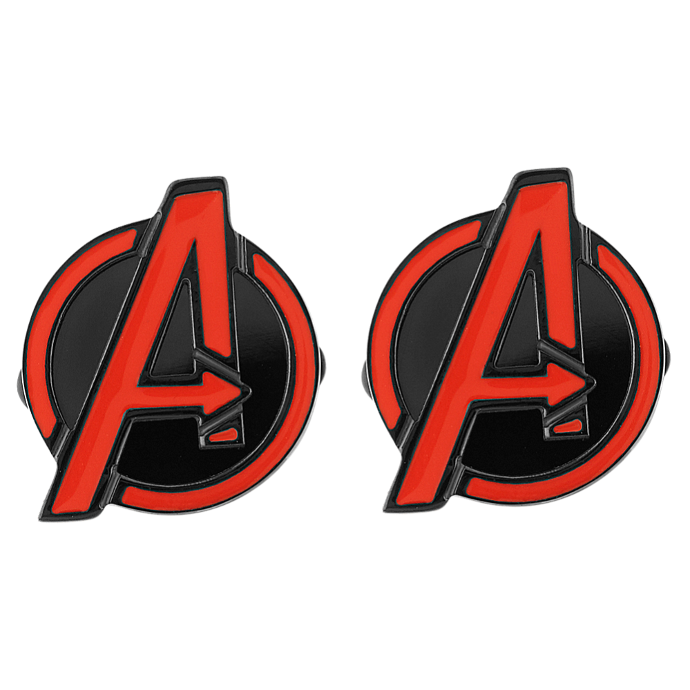 Avengers by Marvel Comics Black Stainless Steel Cuff Links